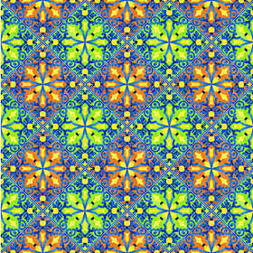 葡萄牙 azulejo 瓷砖。水彩的无缝模式