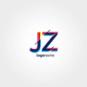 Jz 多色字母徽标图片