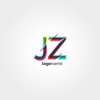 Jz 多色字母徽标