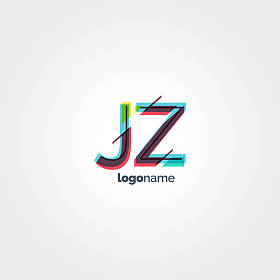 Jz 多色字母徽标