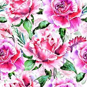 孤立的水彩风格野花玫瑰花朵图案