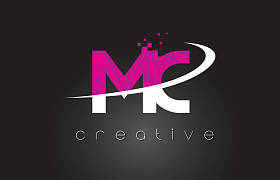 Mc M C 创意字母与白色、 粉色的设计