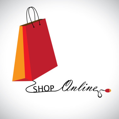 購(gòu)物在線使用一種技術(shù)的插圖。圖形