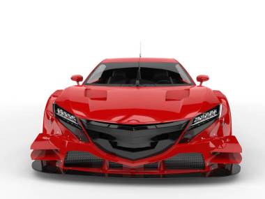 康奈爾大學(xué)紅色概念超級跑車-正面特寫