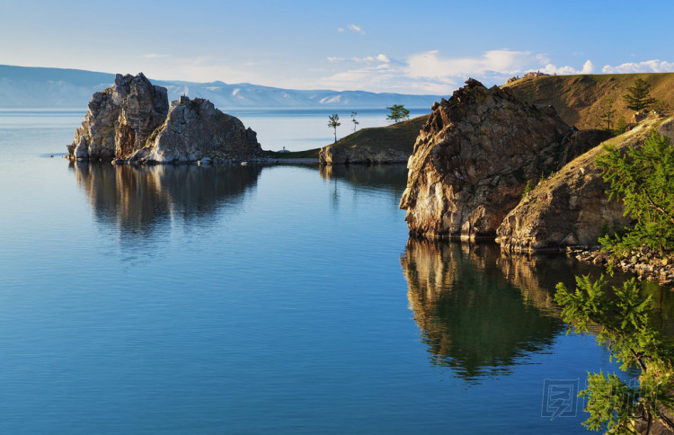 海角白手起家 olkhon 島在貝加爾湖湖上