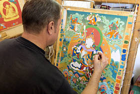 艺术家描绘佛教图标图片