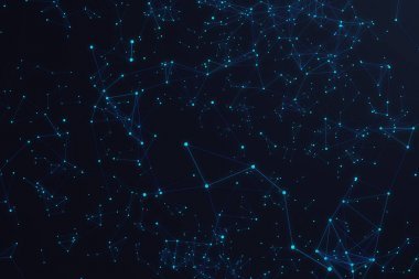 技術(shù)連接未來型、藍點網(wǎng)絡(luò)、抽象背景、藍色背景、網(wǎng)絡(luò)概念、網(wǎng)絡(luò)通信、3d 渲染