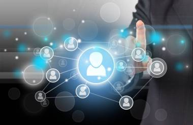  商人与数字图标