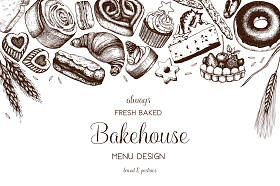 手绘烘焙设计图片