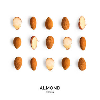 Seamless pattern with almond. 