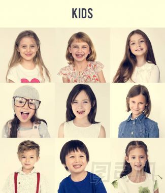 多元文化歡樂(lè)的兒童照片