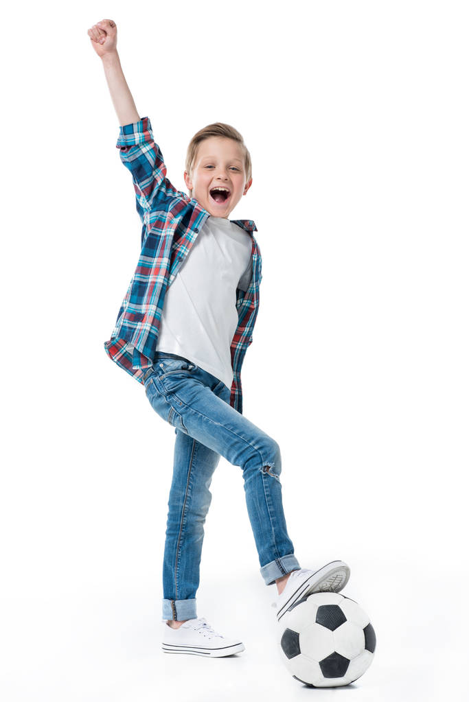 可爱的孩子,与足球球 图片 可爱的孩子,与足球球 图片