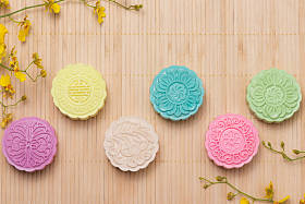 上表设置颜色月饼照片