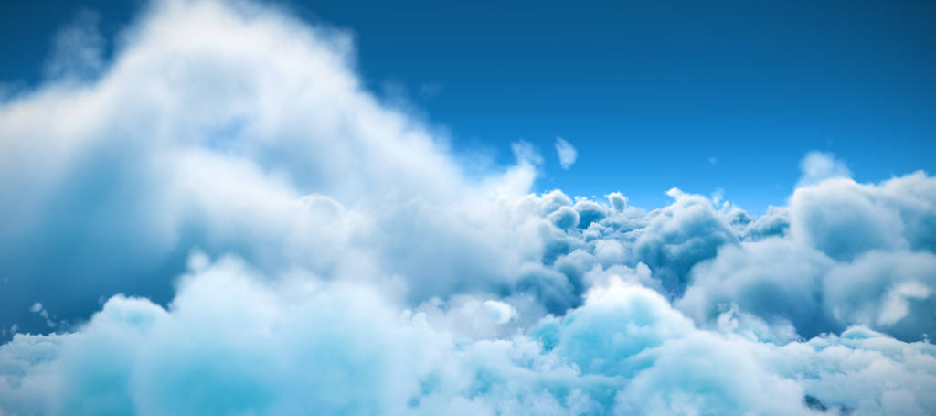 对蓝蓝的天空云