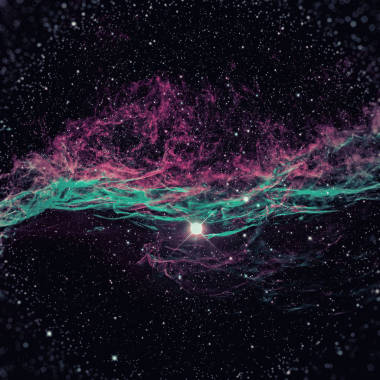 面紗星云在天鵝.圖片