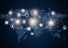 社会网络的概念。混合媒体