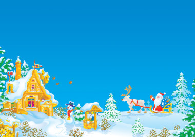 圣誕老人和馴鹿