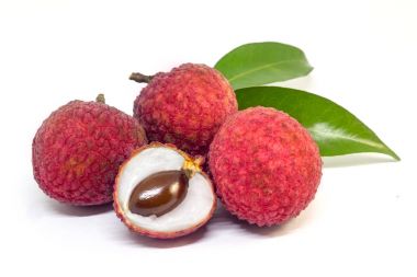 白色背景上的新鲜水果荔枝.图片 白色背景上的新鲜水果荔枝.图片