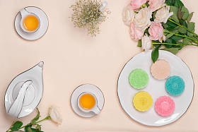 甜甜的冰皮月饼的颜色。传统年年秋天