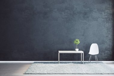 黑色內(nèi)飾空墻