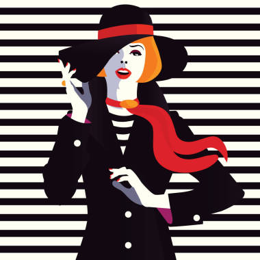 波普藝術(shù)風(fēng)格的時(shí)尚女人