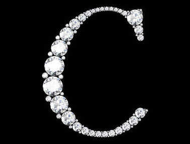 鉆石字母與寶石 （高分辨率三維圖像)