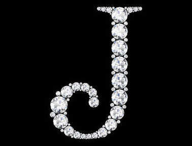 鉆石字母與寶石 （高分辨率三維圖像)