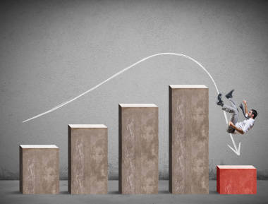 商人落在負(fù)的統(tǒng)計(jì).圖片