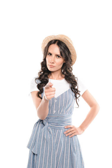 指著相機(jī)的女人圖片