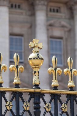 白金漢宮，細(xì)節(jié)裝飾圍欄，倫敦，英國