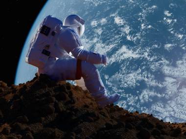 宇航员的 3d 渲染