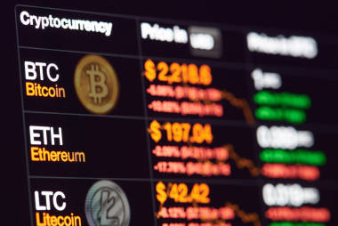 Cryptocurrency 圖形交換到美元