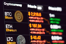 Cryptocurrency 图形交换到美元