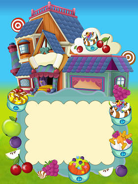 卡通糖果商店照片