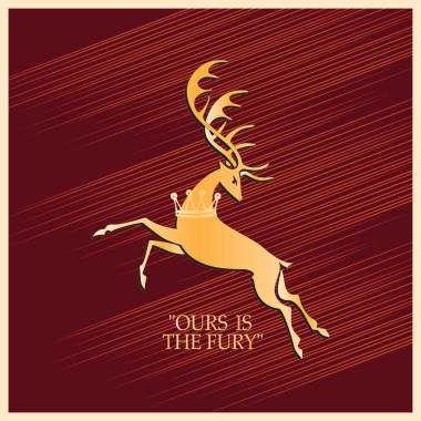 紅色背景上的皇家鹿