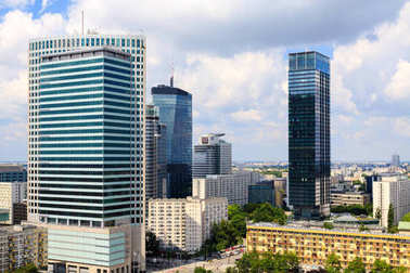 华沙的顶视图照片