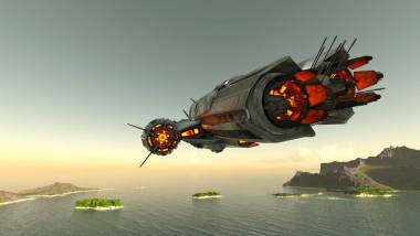 一艘宇宙飛船 3d cg 渲染