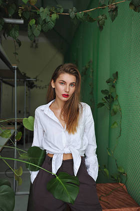 漂亮女孩。时尚肖像