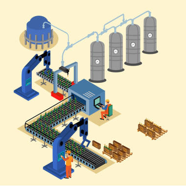 工廠自動(dòng)化的裝配生產(chǎn)線