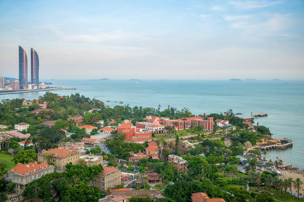 厦门黄昏的地平线图片 厦门黄昏的地平线图片