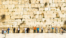 西方 （哭泣） 的墙。耶路撒冷以色列
