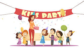 母性概念卡通插图