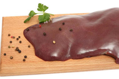 生豬肝上白色孤立