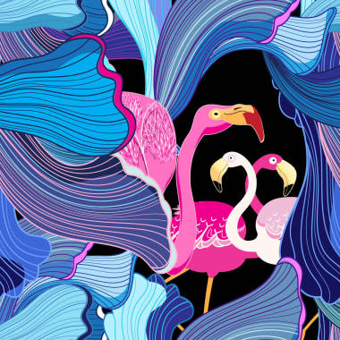 粉紅色的火烈鳥和抽象