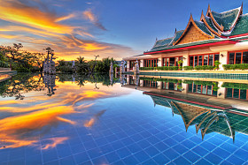 日落中的泰国东方风光