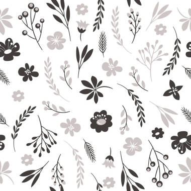 灰色花卉图案图片