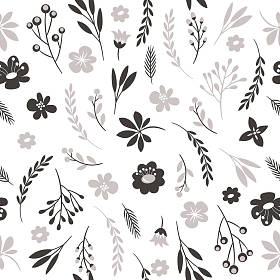 灰色花卉图案图片