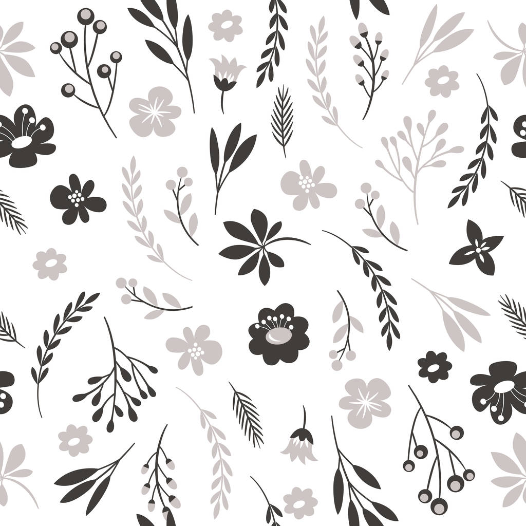 灰色花卉图案图片