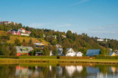 建筑物在冰島阿庫里鎮(zhèn)