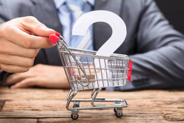 商人推问号图片